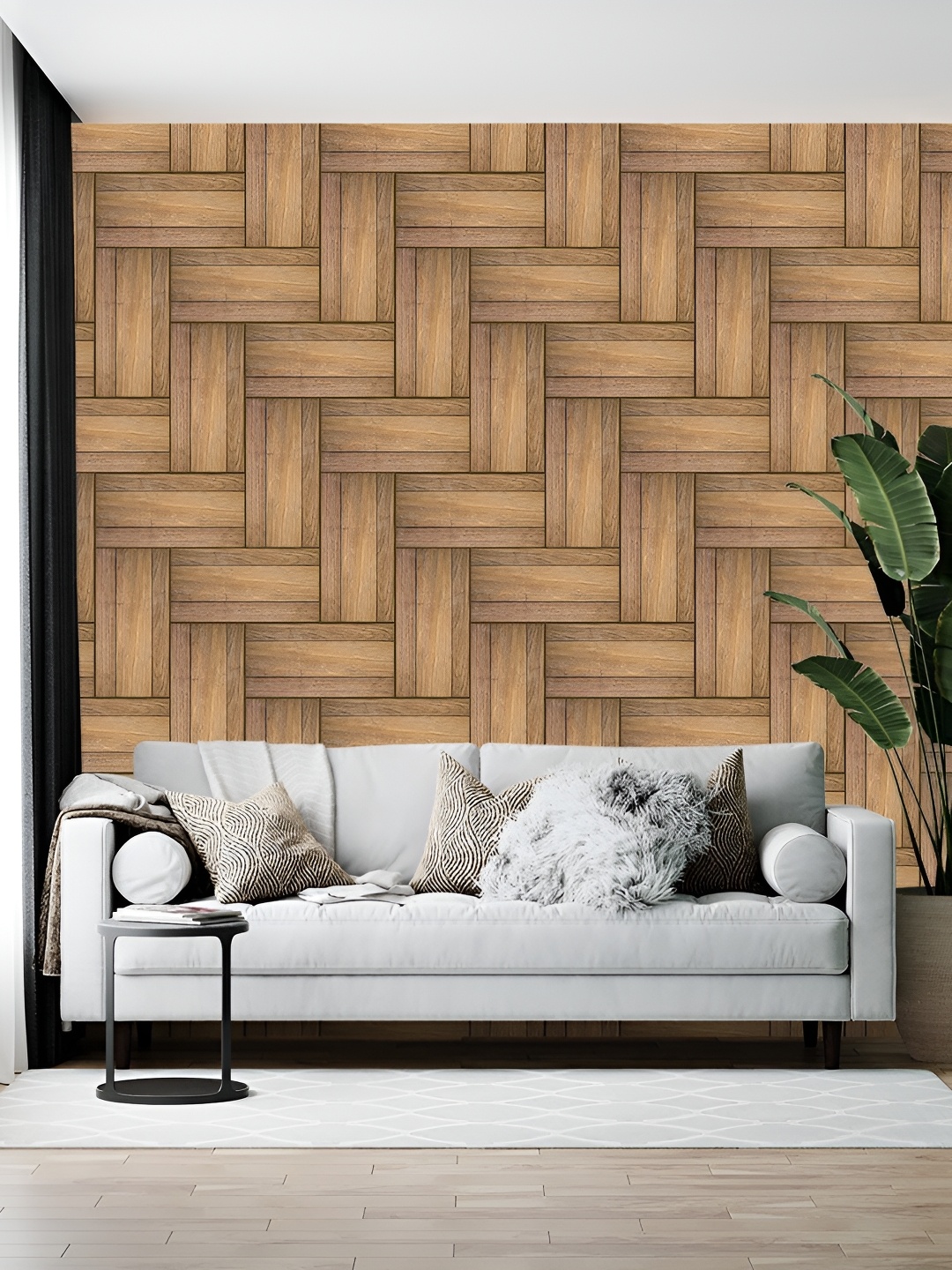 

British Terminal Brown & Beige Abstract Printed Self-Adhesive Wallpaper