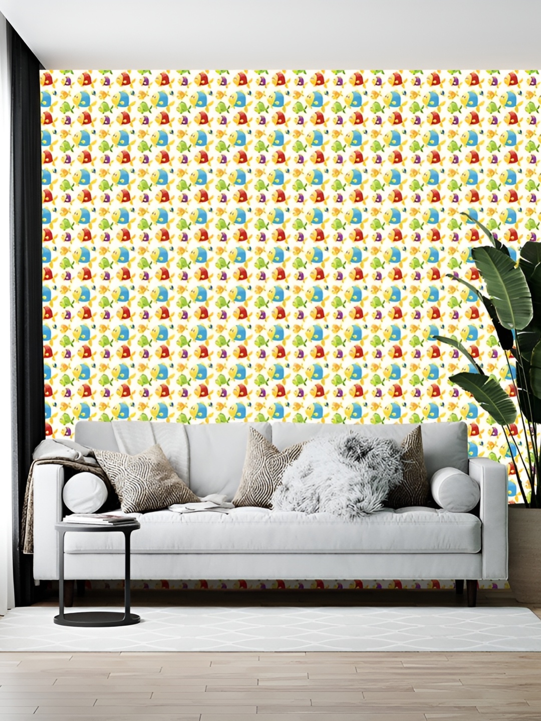 

British Terminal Green & Blue Abstract Printed Self-Adhesive Wallpaper