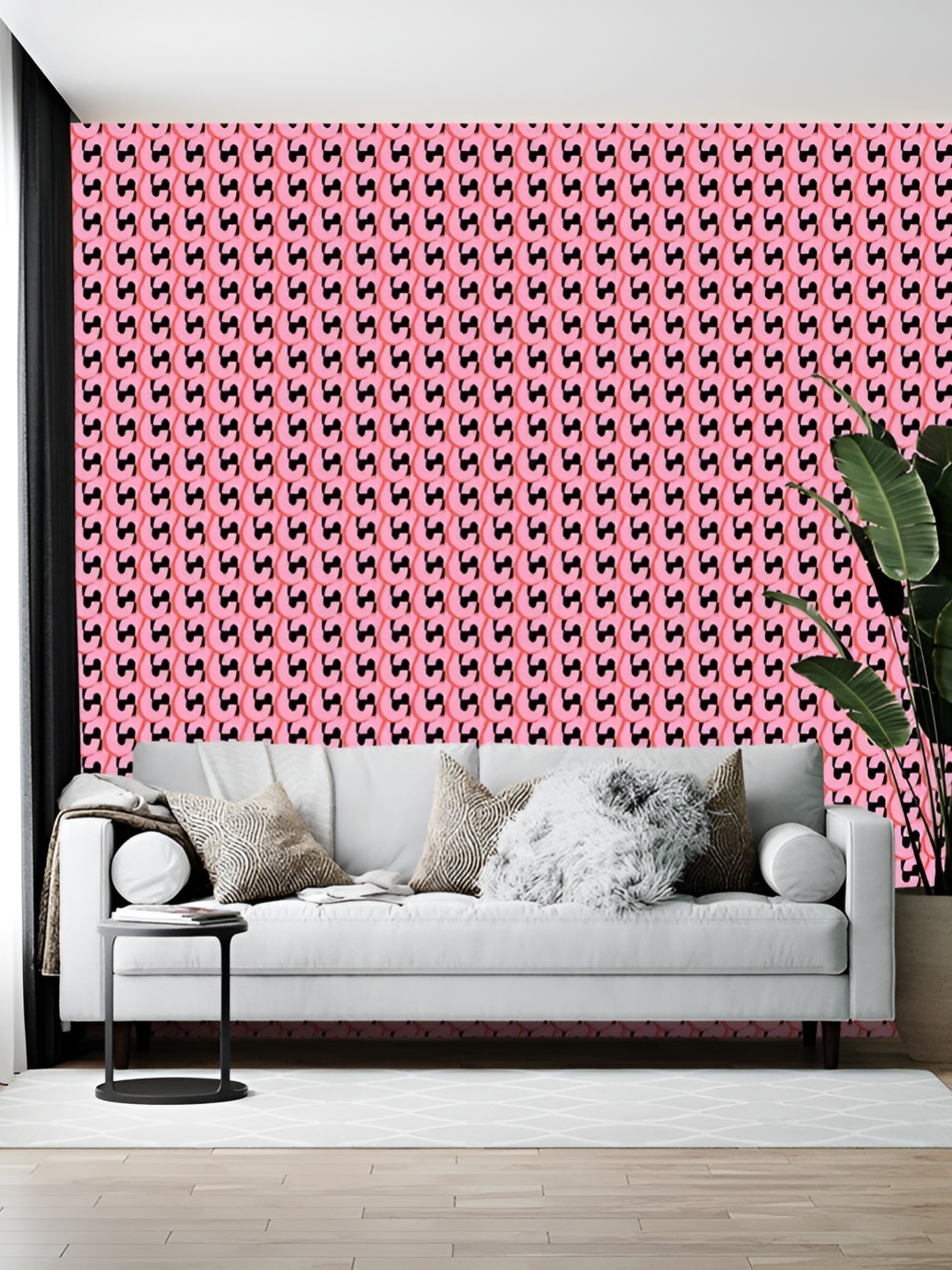 

British Terminal Pink & Blue Abstract Printed Self-Adhesive Wallpaper