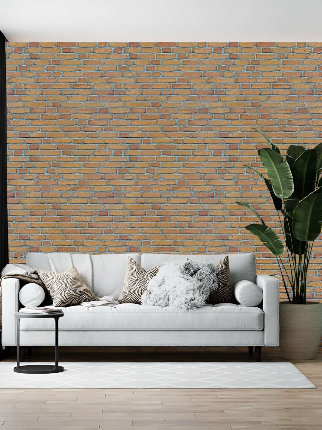 

British Terminal Brown & Blue Abstract Printed Self-Adhesive Wallpaper