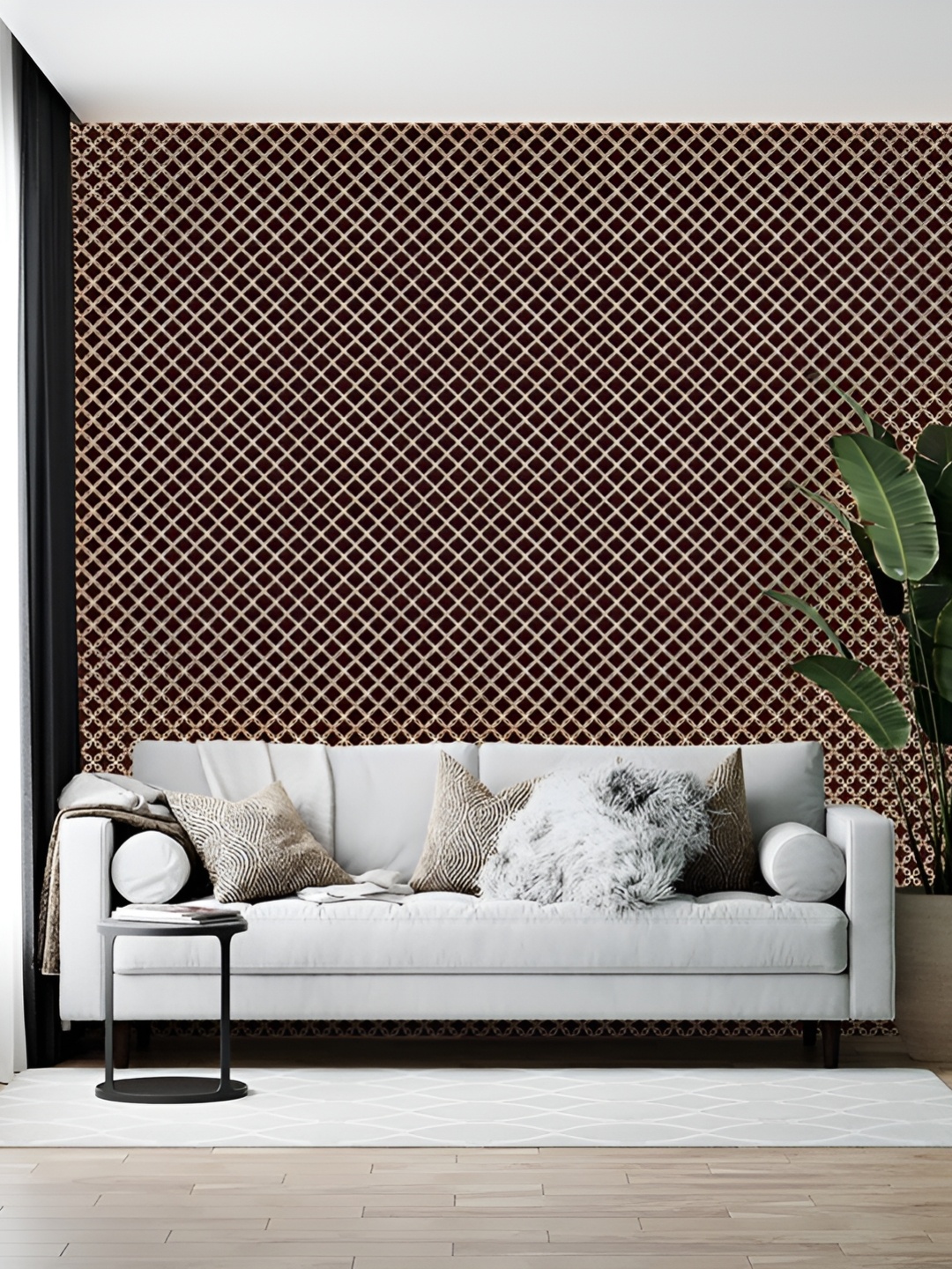 

British Terminal Brown Printed Self-Adhesive Wallpaper