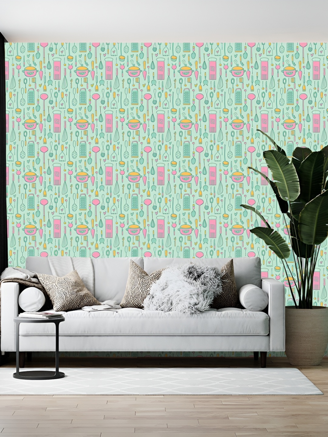 

British Terminal Sea Green & Pink Printed Floral and Botanical Wallpaper
