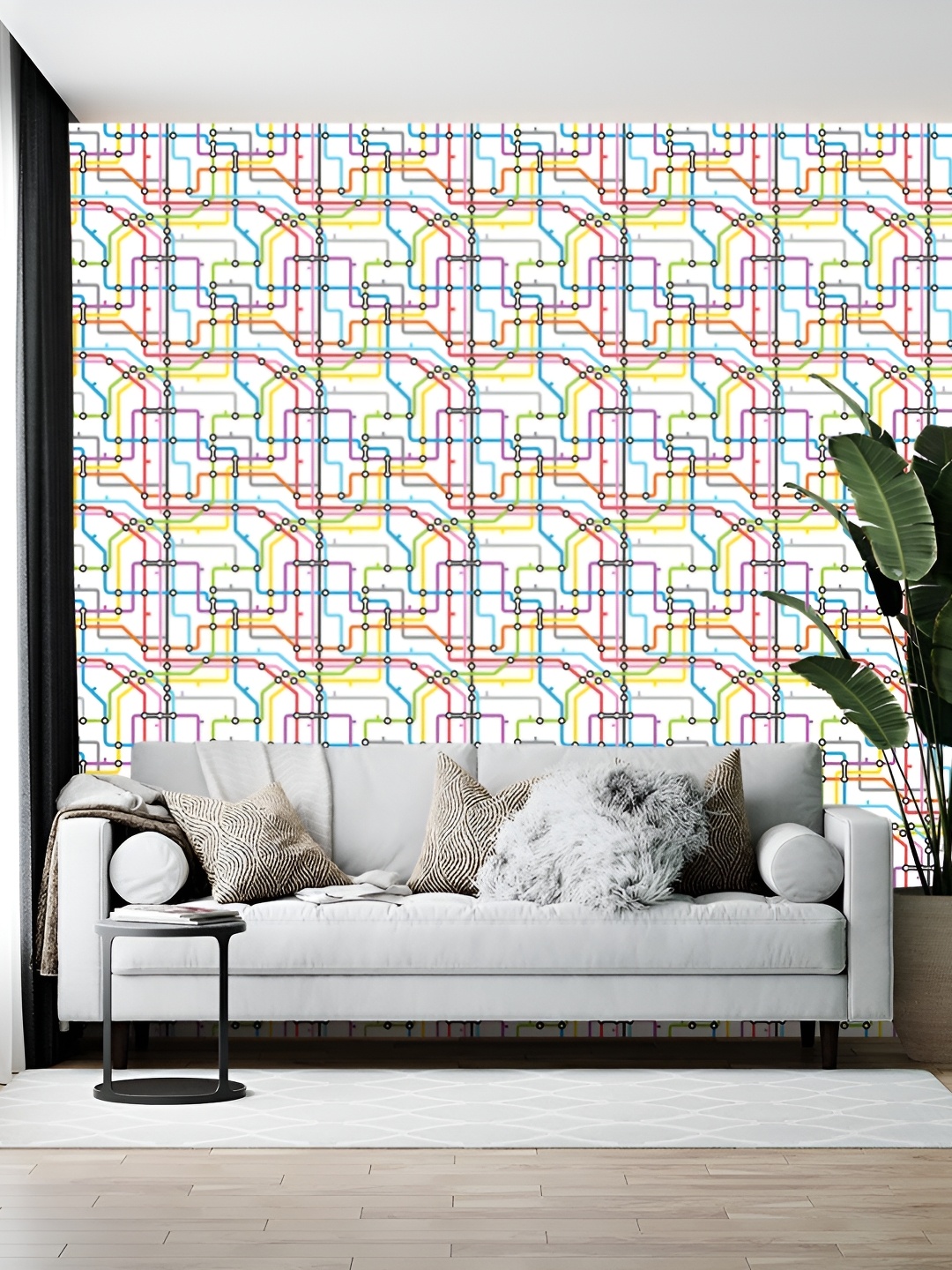 

British Terminal White Printed Use Vinyl Wallpaper