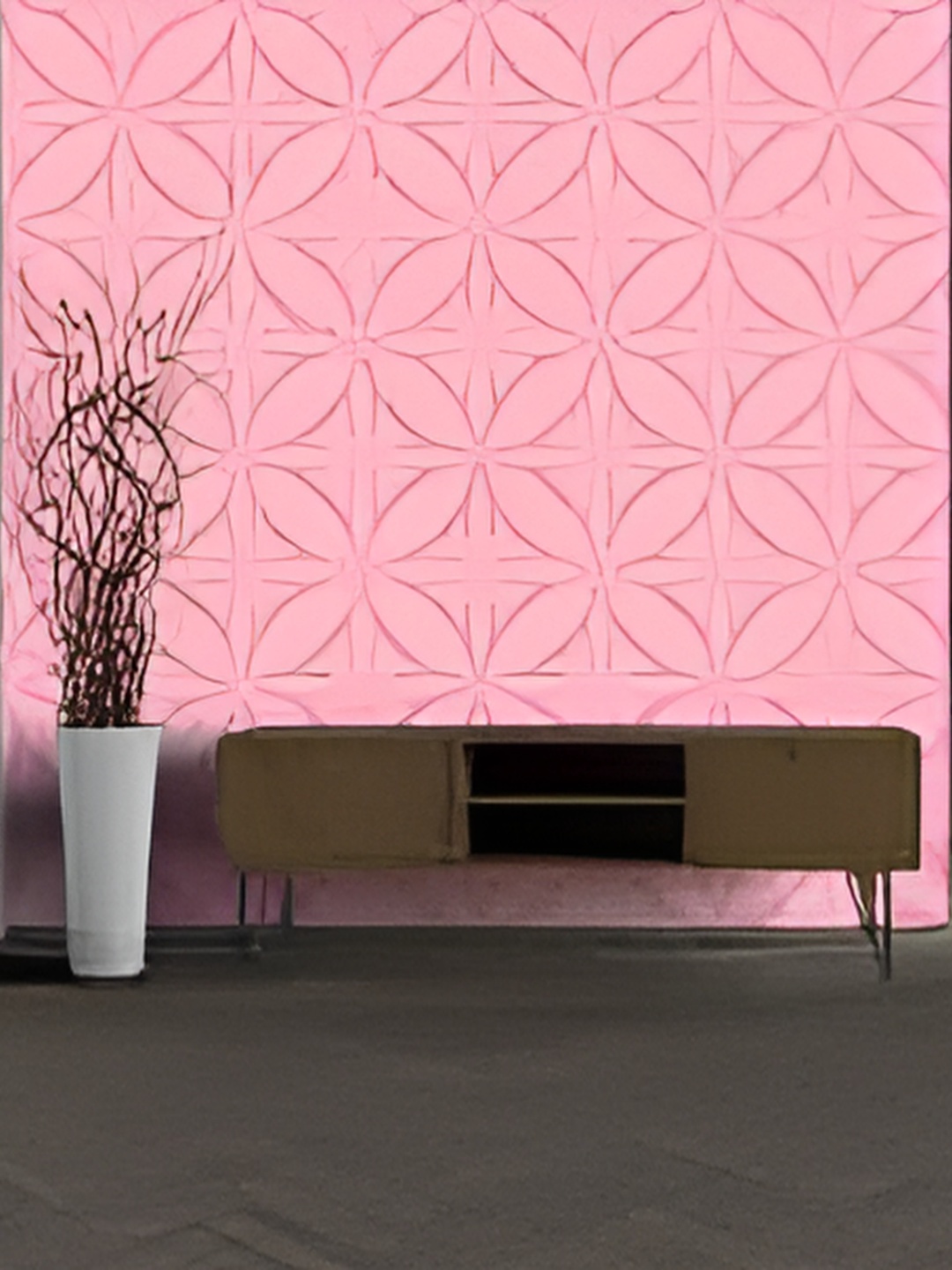 

British Terminal Pink Printed Self-Adhesive Wallpaper