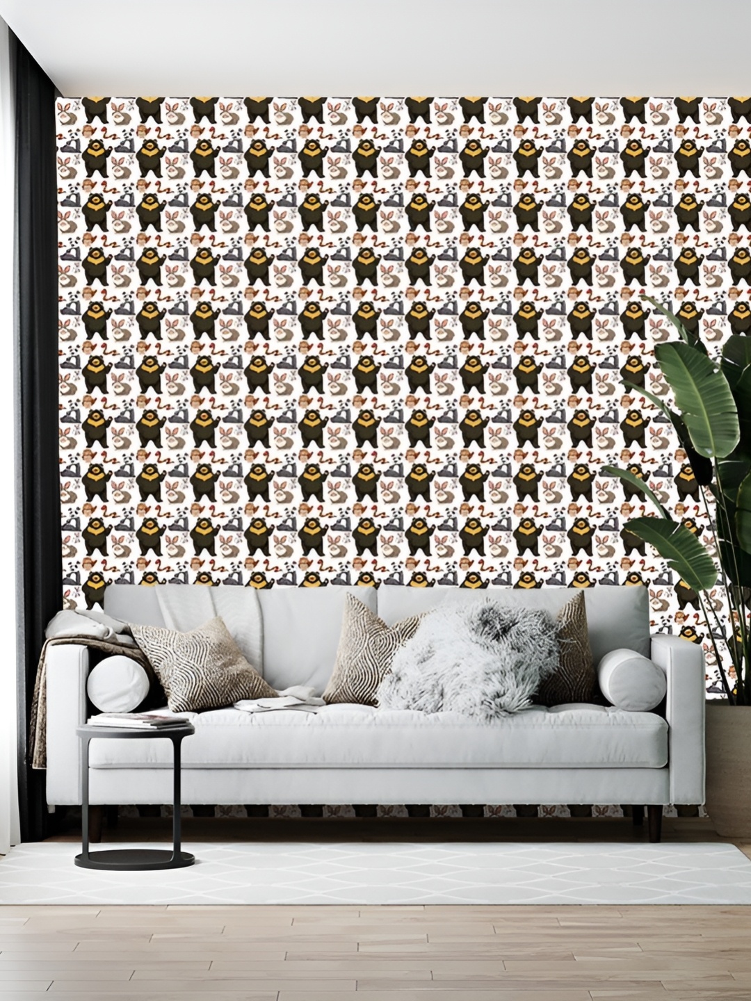 

British Terminal White Abstract Printed Self Adhesive Wallpaper