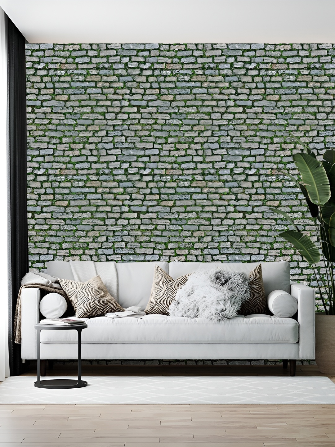 

British Terminal Beige & Green Abstract Printed Self-Adhesive Wallpaper