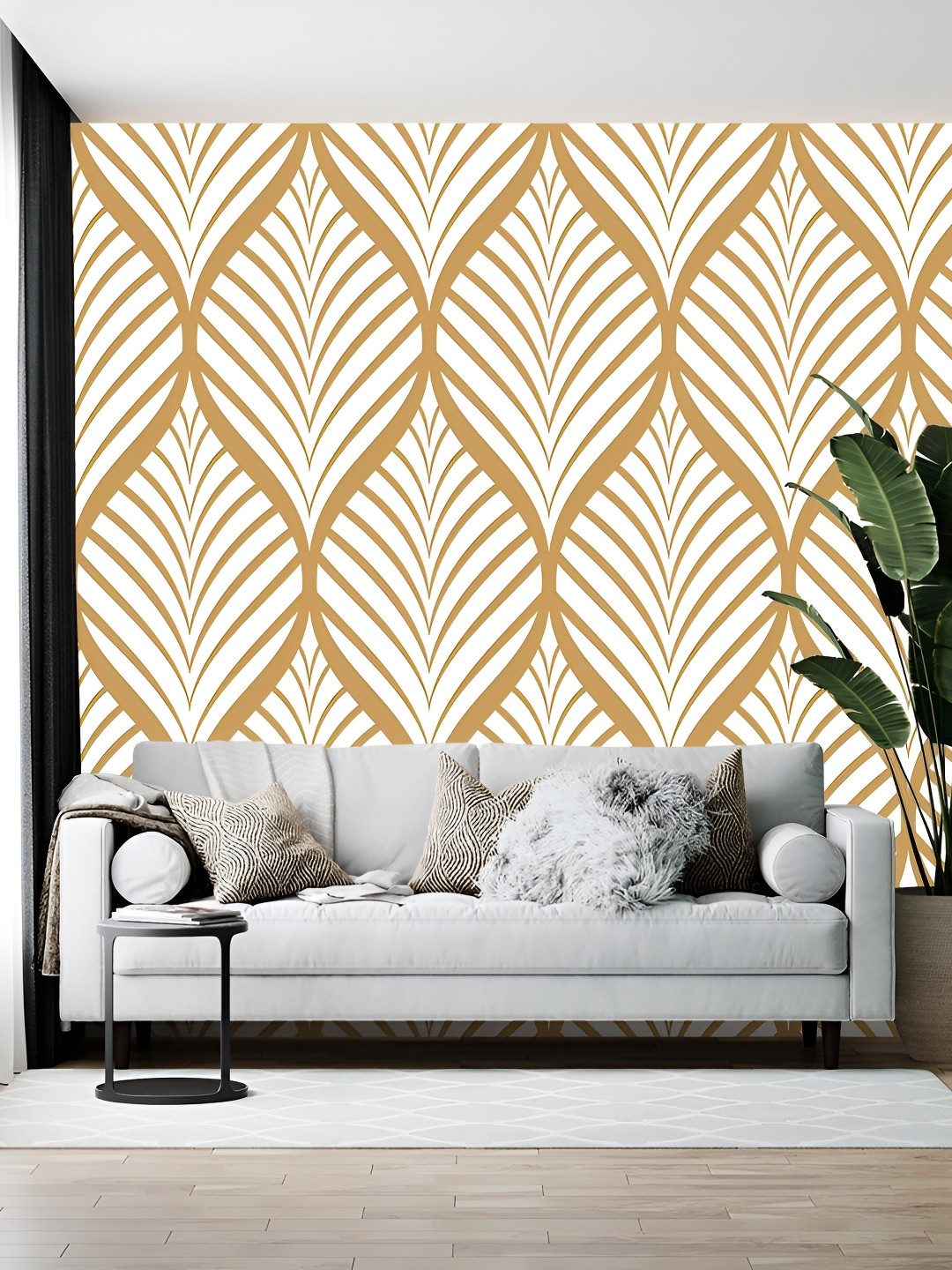 

British Terminal Beige & White Printed Self-Adhesive Wall Sticker