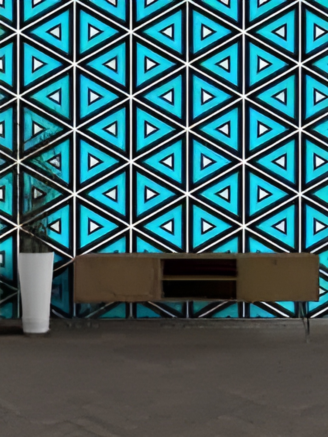 

British Terminal Blue Printed Self-Adhesive Wallpaper