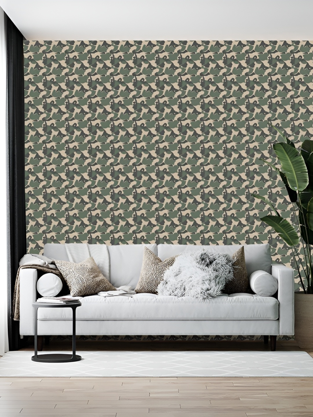 

British Terminal Green & Beige Printed Self-Adhesive Wallpaper