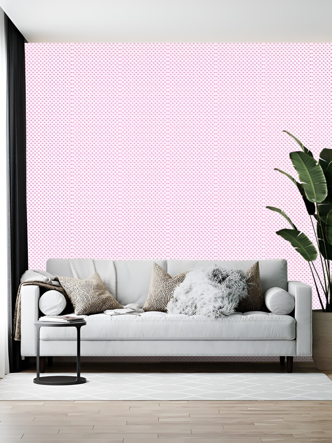 

British Terminal White & Pink Abstract Printed Wallpaper