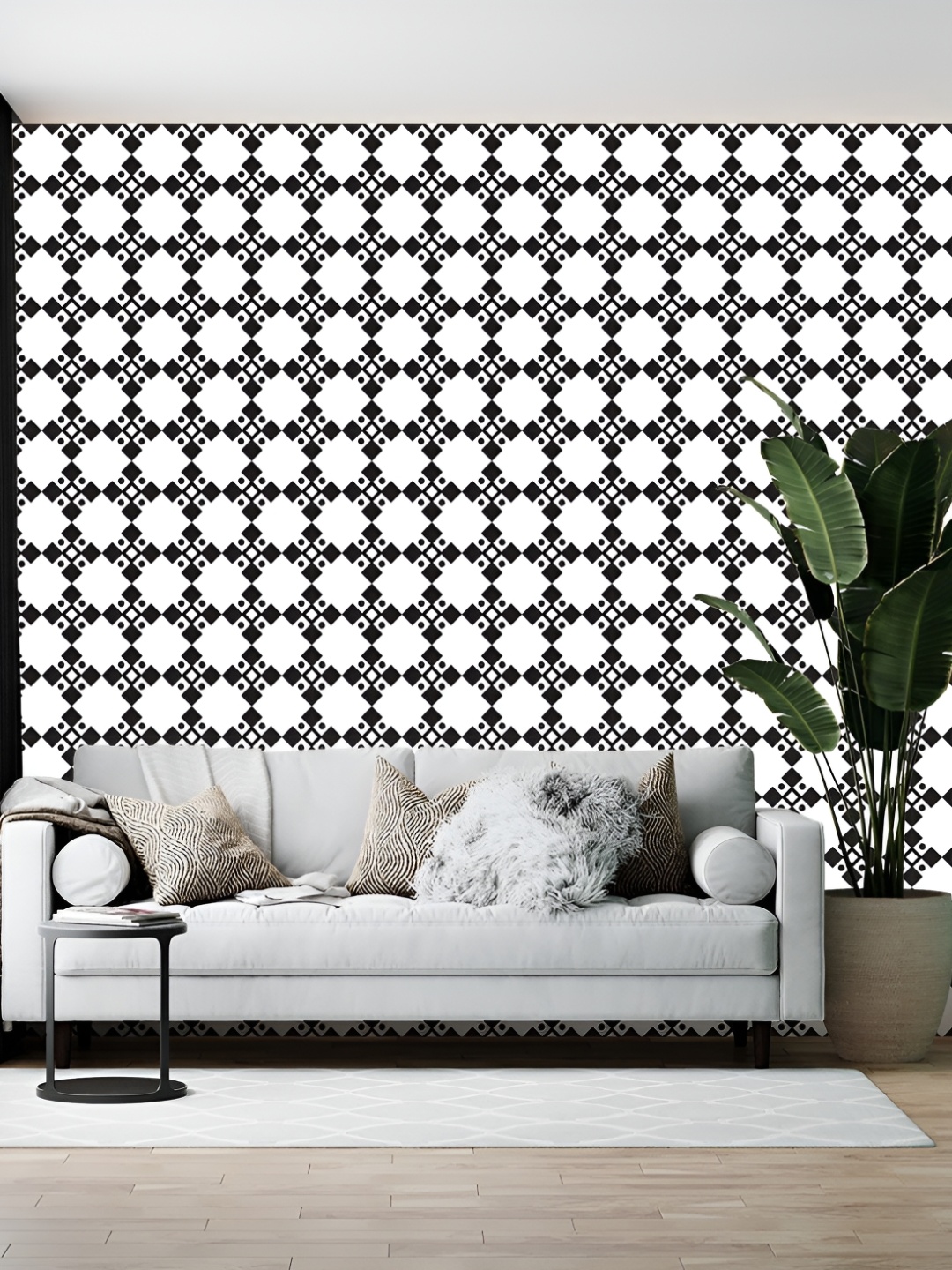 

British Terminal Black & White Printed Self-Adhesive Wallpaper