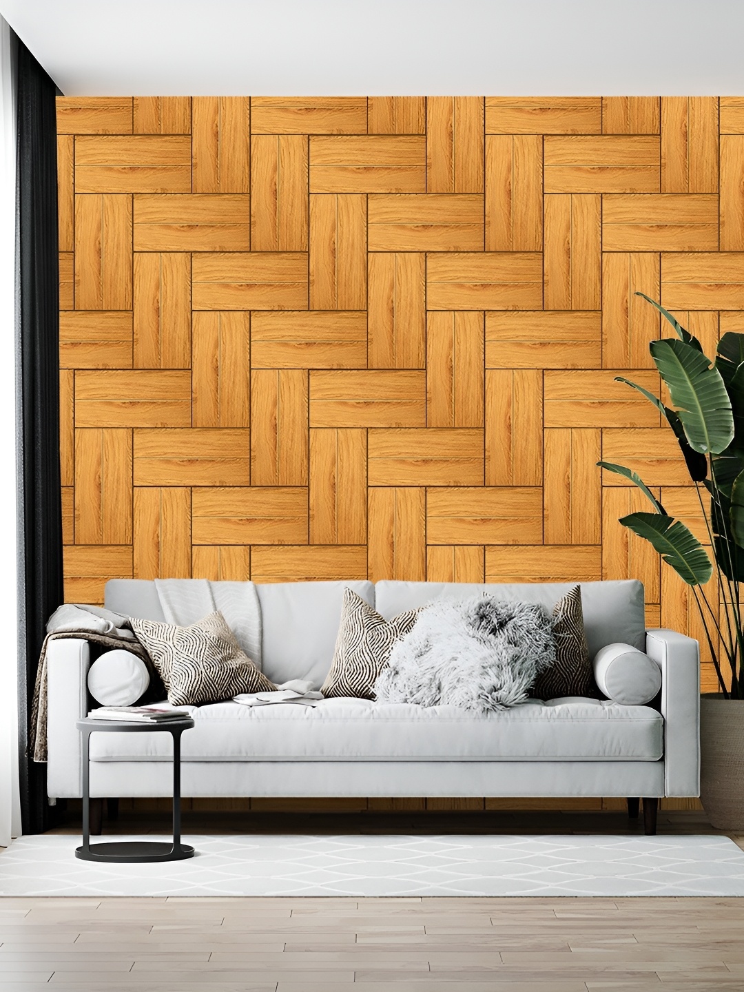 

British Terminal Orange Printed Self-Adhesive Wallpaper