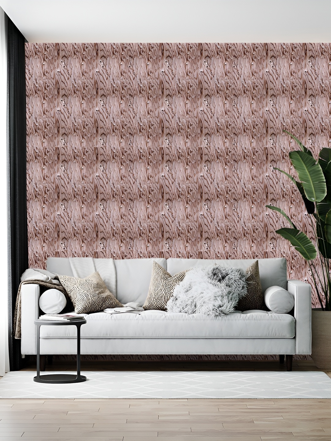 

British Terminal Brown Abstract Printed Self-Adhesive Wallpaper