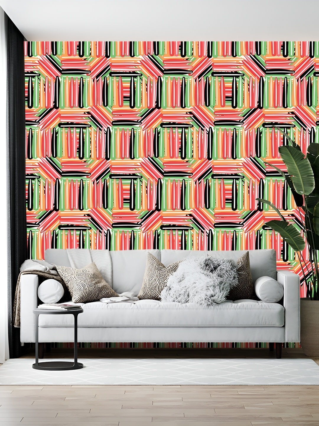 

British Terminal Green & Red Printed Self-Adhesive Wallpaper Sticker