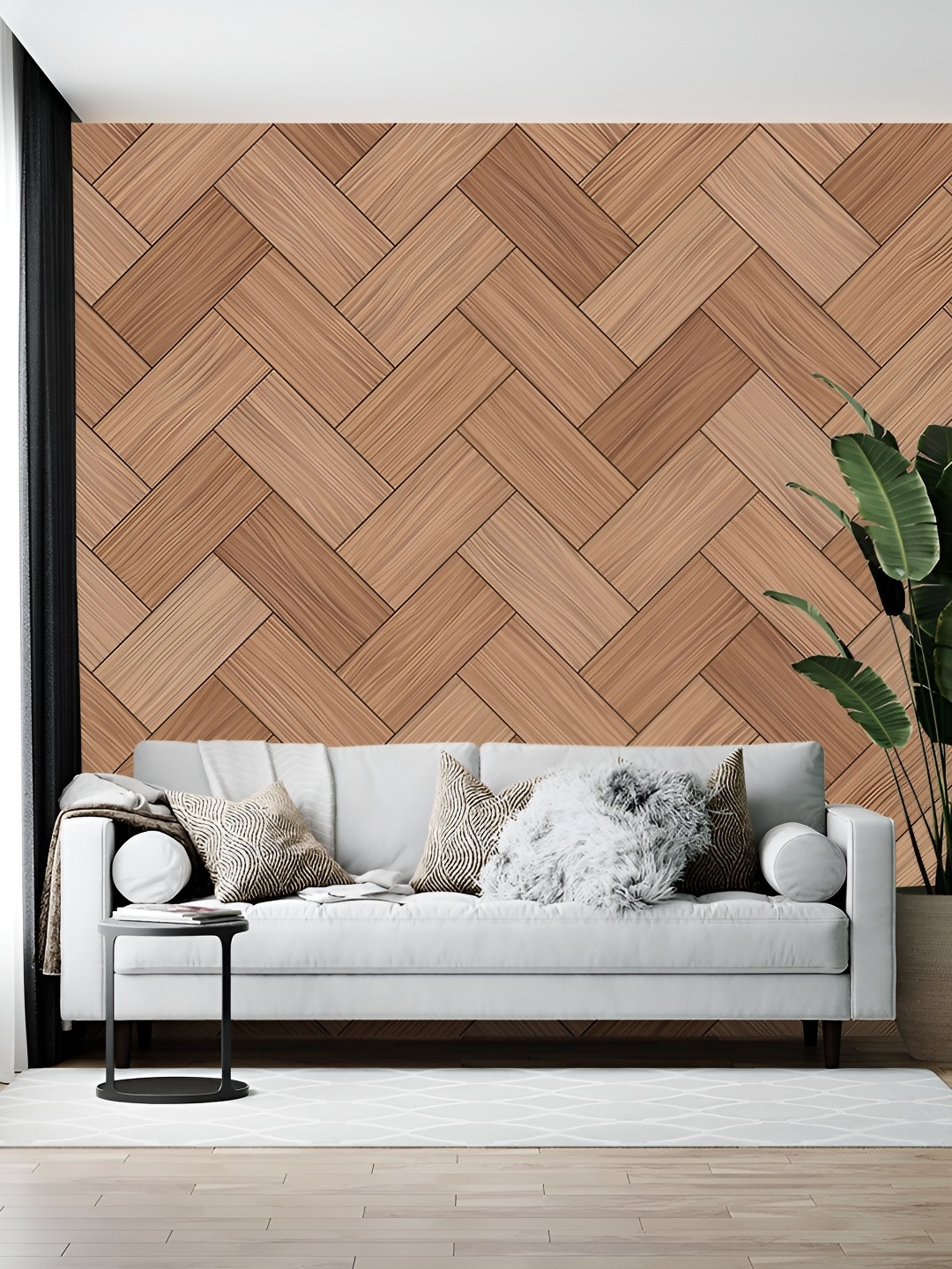 

British Terminal Brown Printed Self-Adhesive Wallpaper
