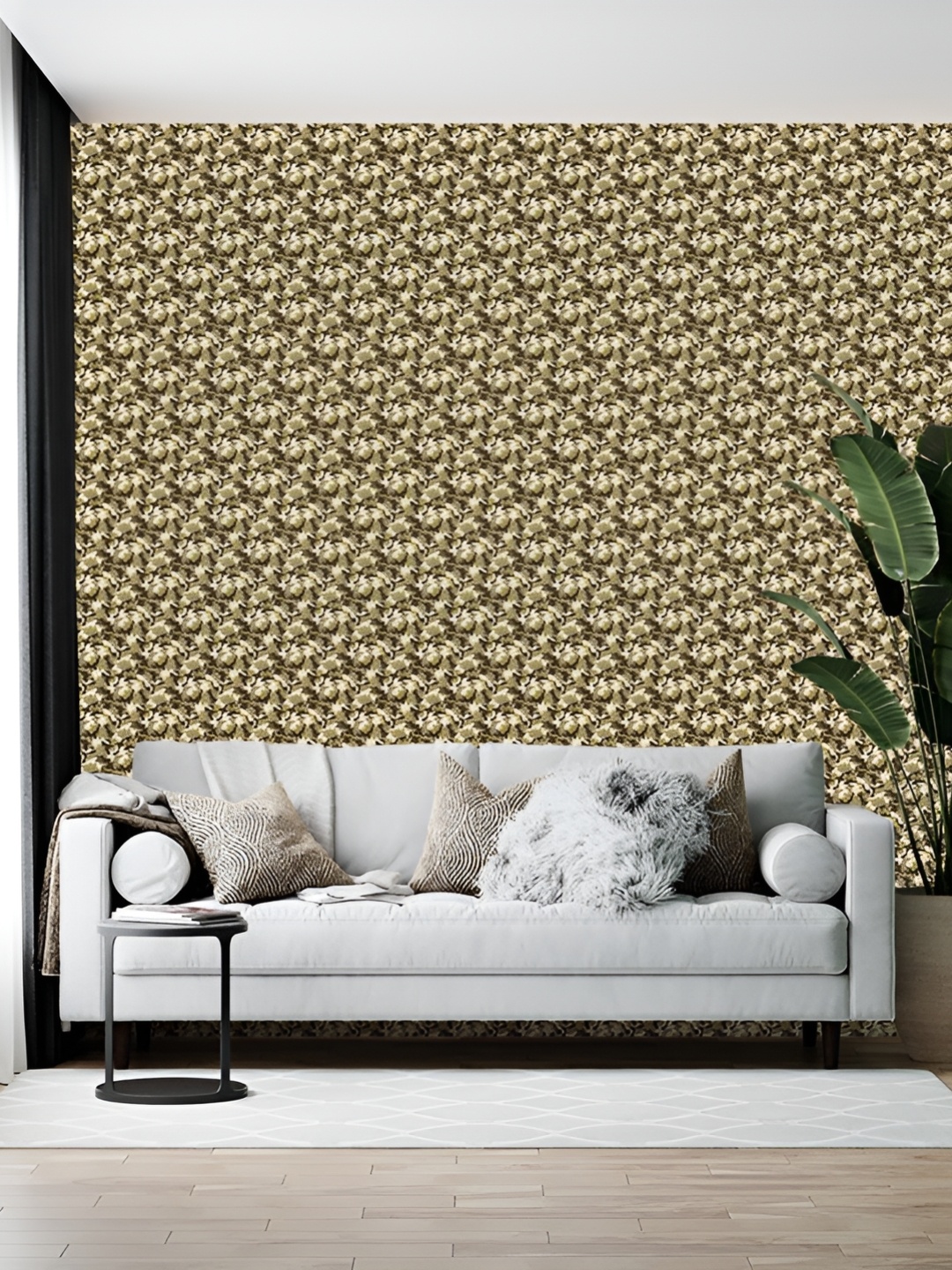 

British Terminal Brown & Beige Printed Self-Adhesive Wallpaper