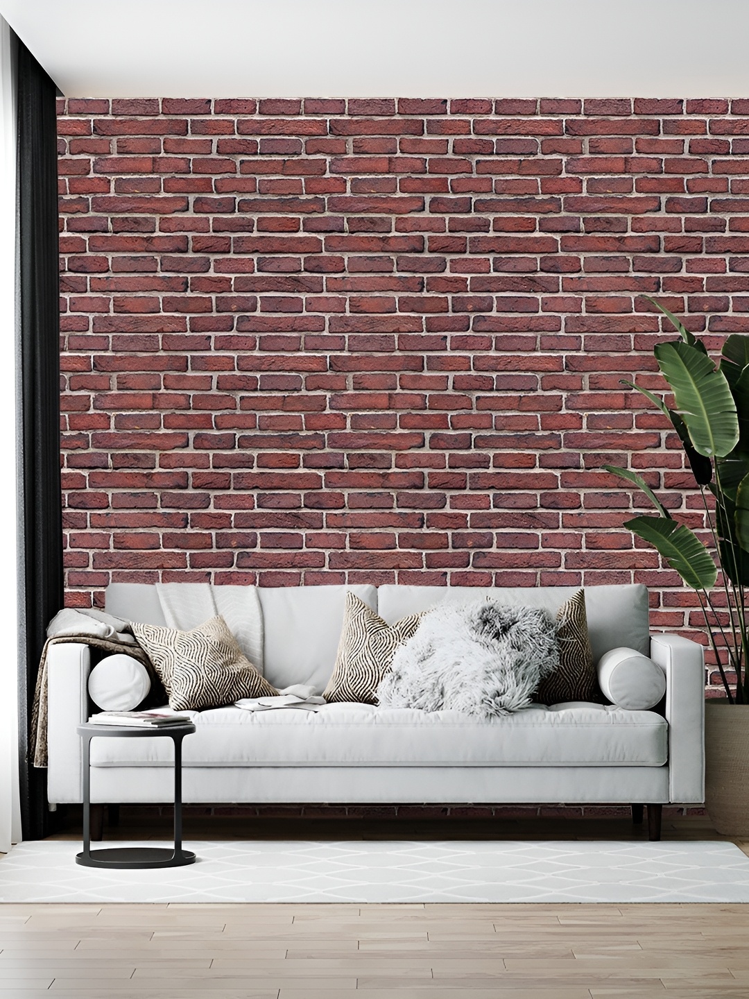 

British Terminal Brown & Beige Abstract Printed Self Adhesive Wallpaper