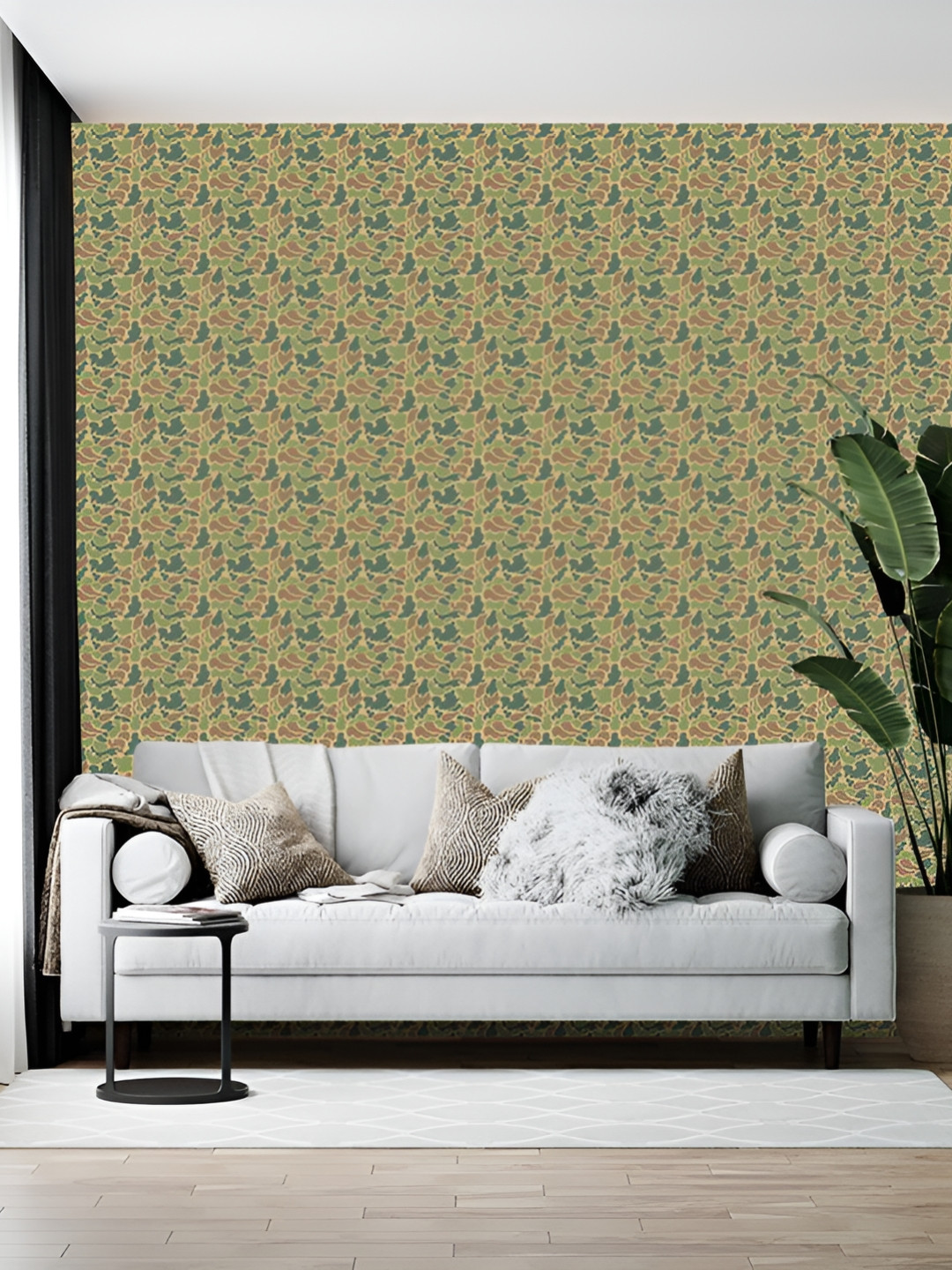 

British Terminal Green & Grey Abstract Printed Self-Adhesive Wallpaper
