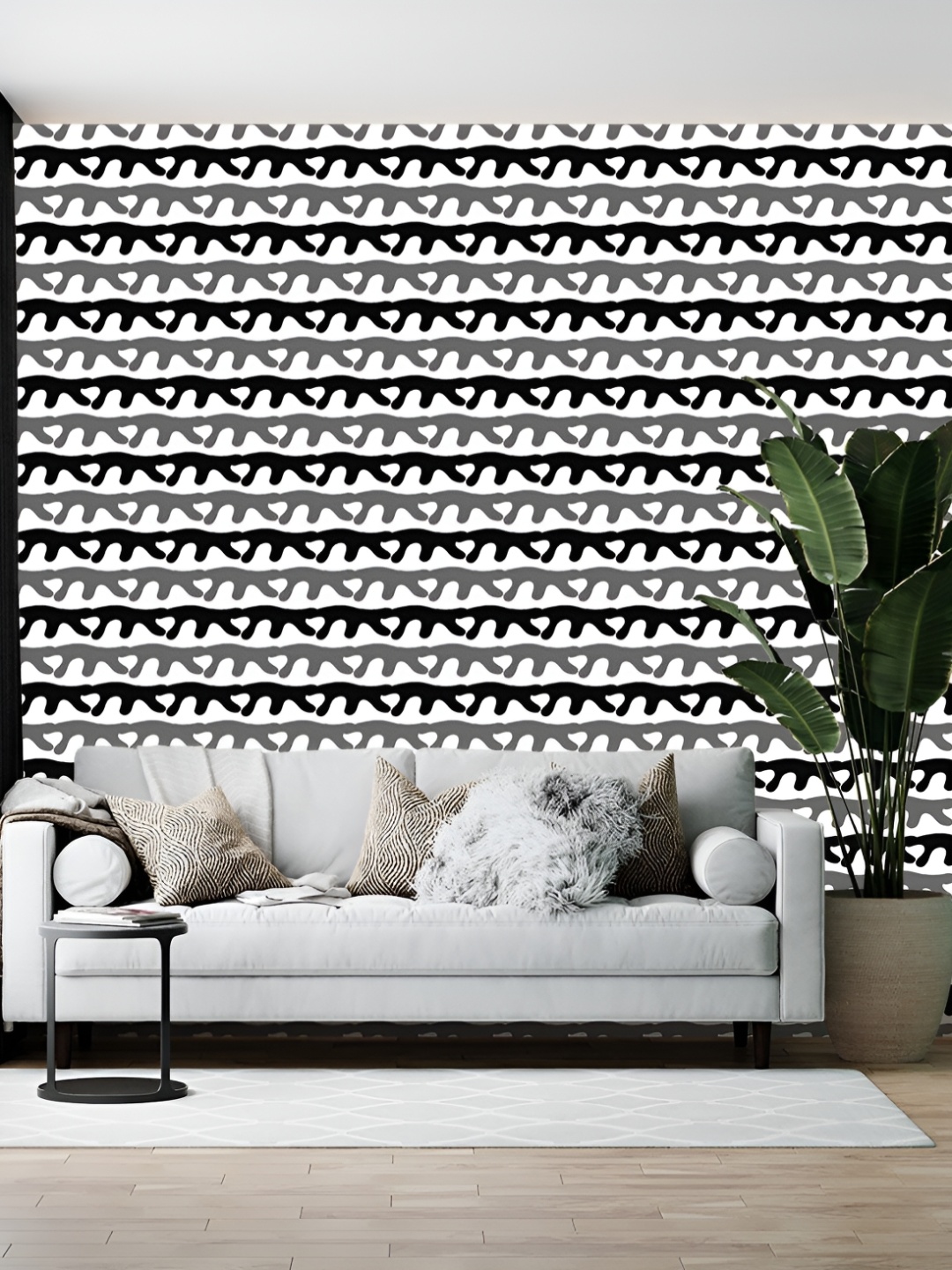 

British Terminal Black & White Printed Self-Adhesive Wallpaper