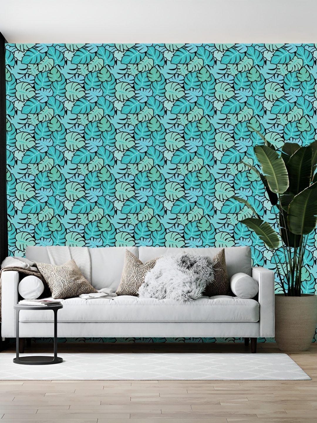 

British Terminal Blue Abstract Printed Wall Paper