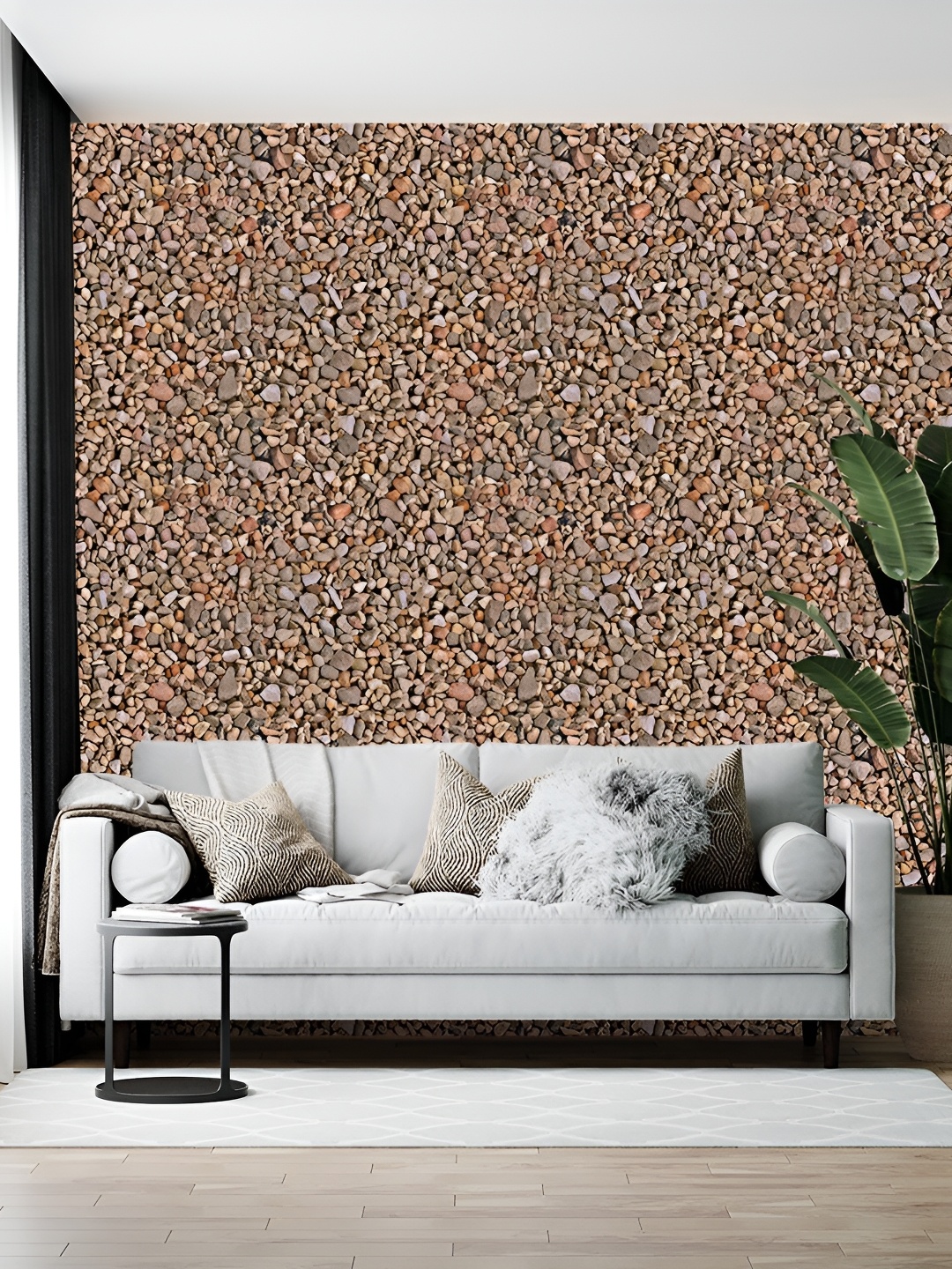 

British Terminal Brown & Grey Abstract Printed Self-Adhesive Wallpaper