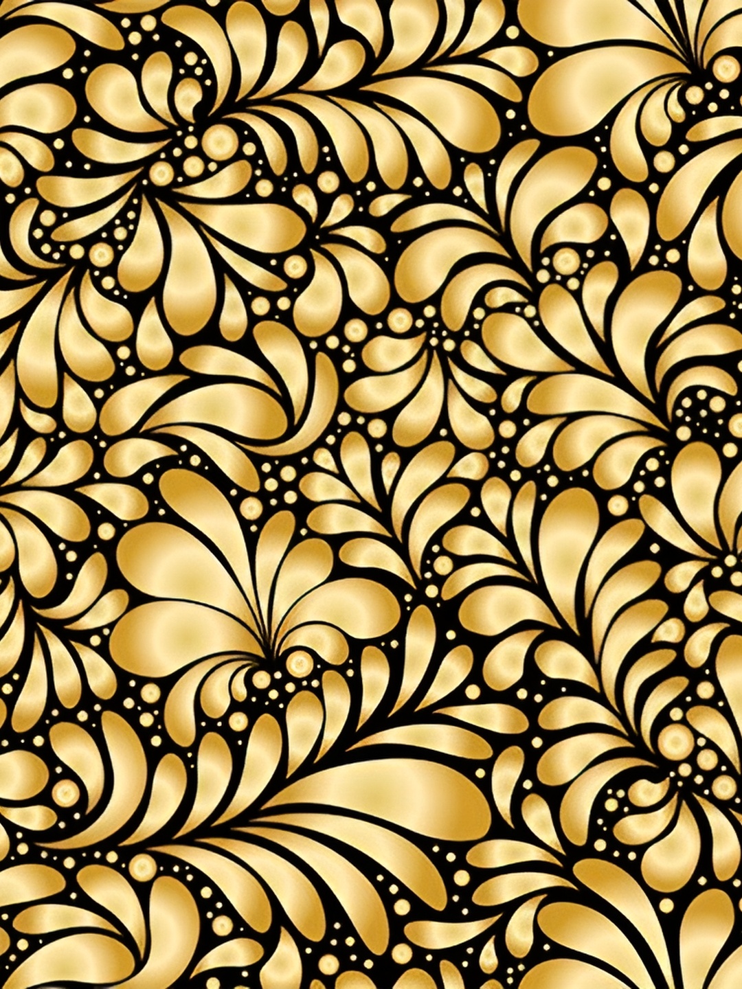 

British Terminal Black & Gold-Toned Abstract Printed Self-Adhesive Wallpaper