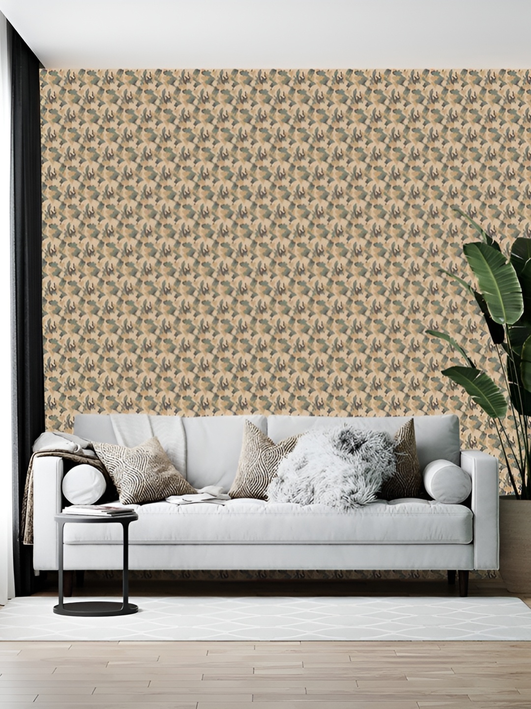 

British Terminal Beige & Grey Printed Self-Adhesive Wall Paper