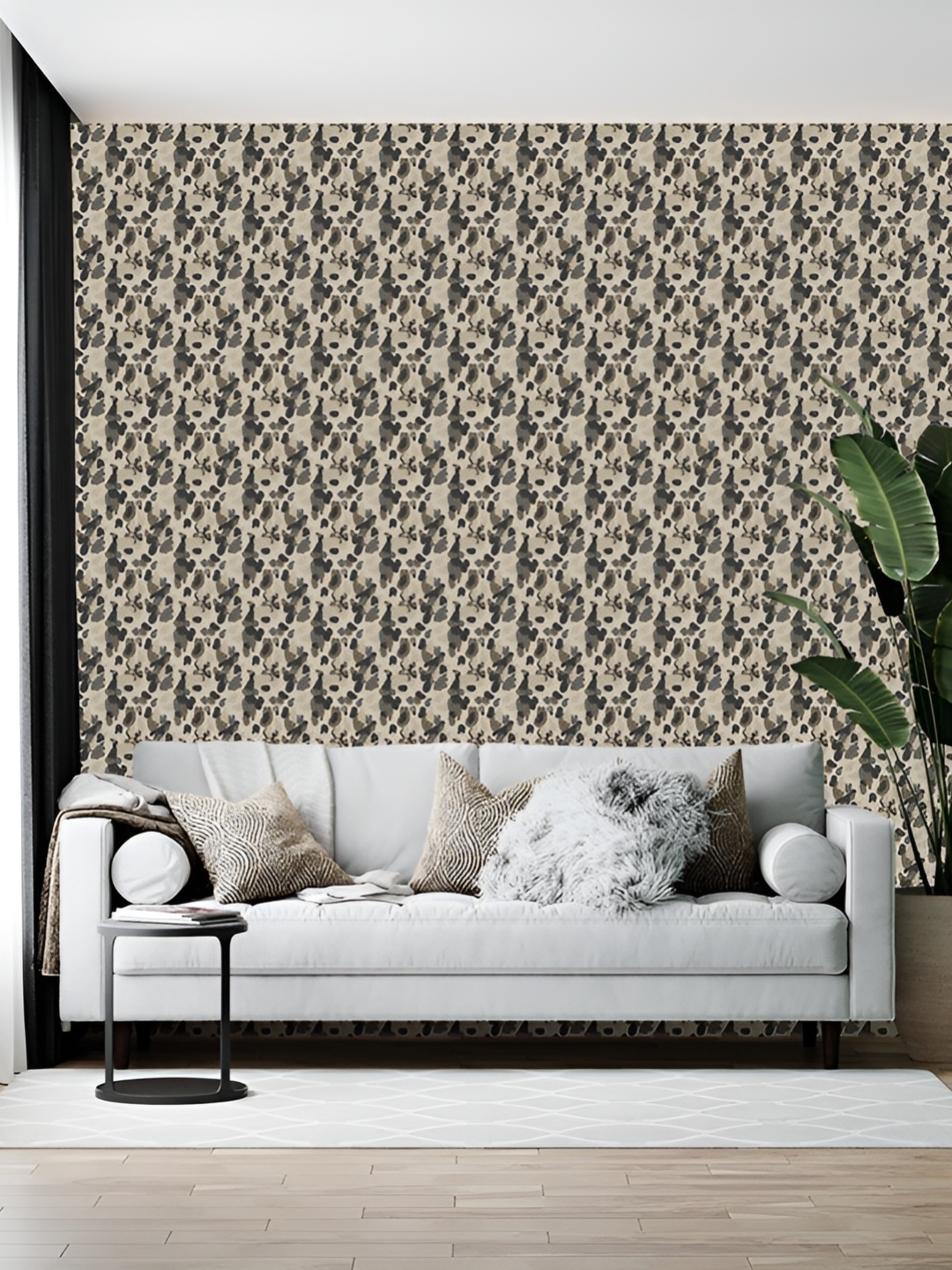 

British Terminal Grey Abstract Printed Wall Paper
