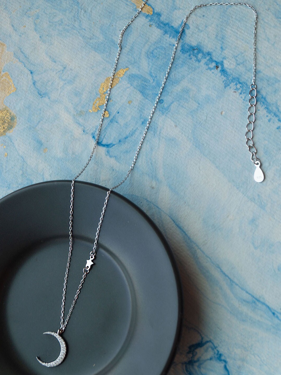 

MANNASH Cubic Zirconia Rhodium Plated Sterling Silver Chain