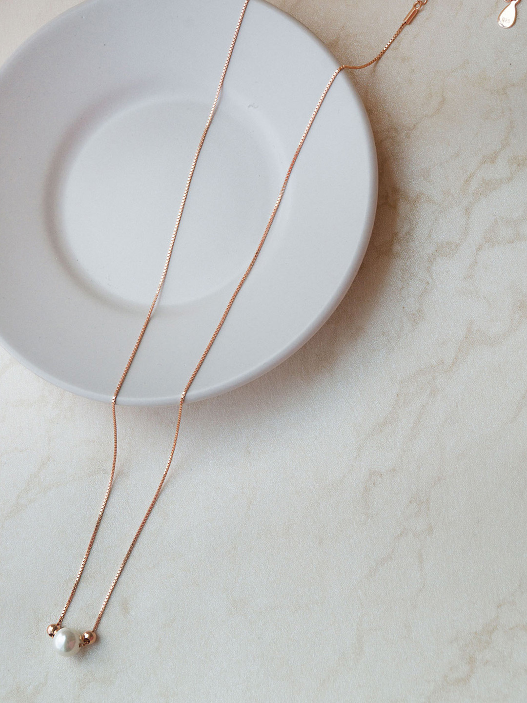 

MANNASH Pearl Beaded Rose Gold-Plated Necklace