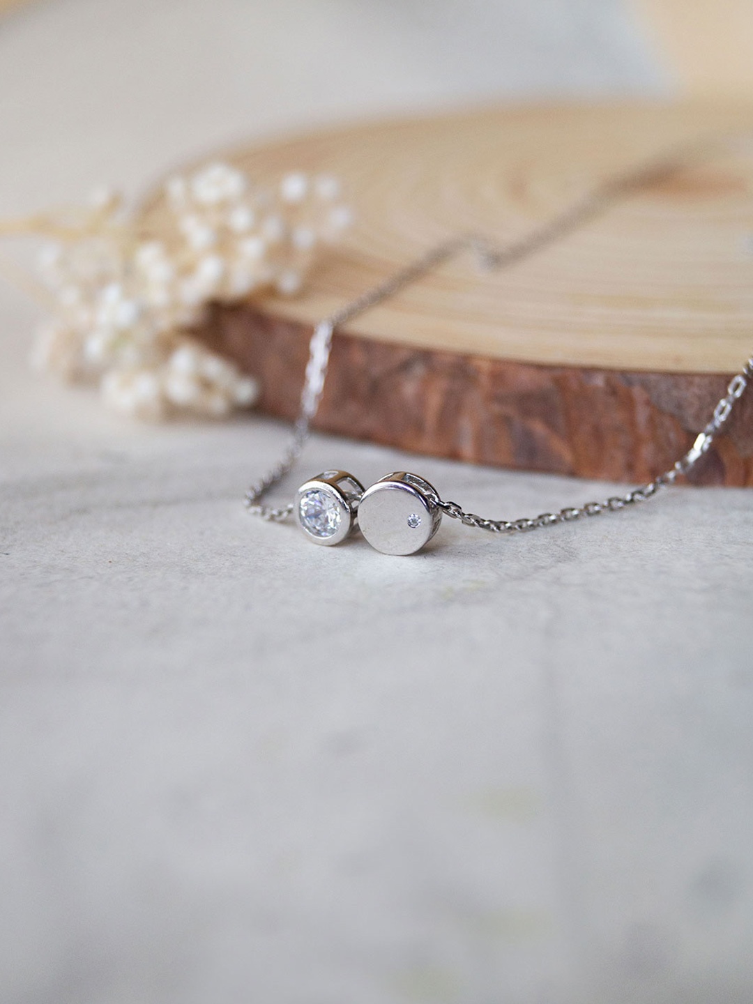 

MANNASH 925 Sterling Silver Rhodium-Plated Necklace