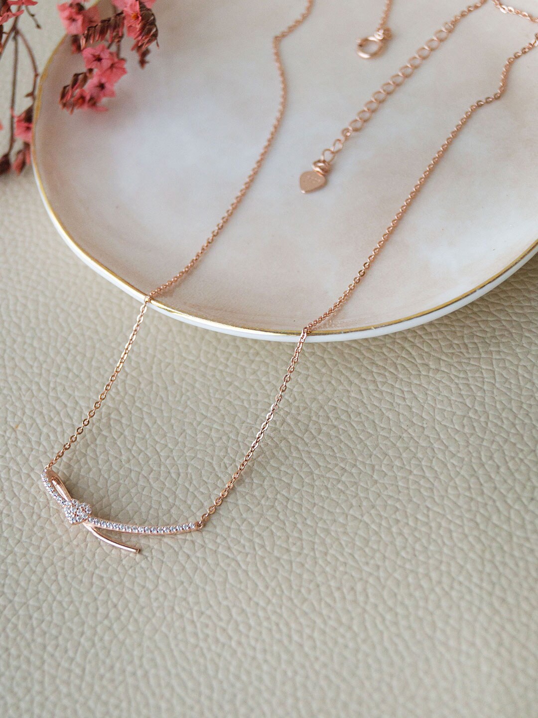 

MANNASH 92.5 Sterling Silver Rose Gold-Plated Necklace