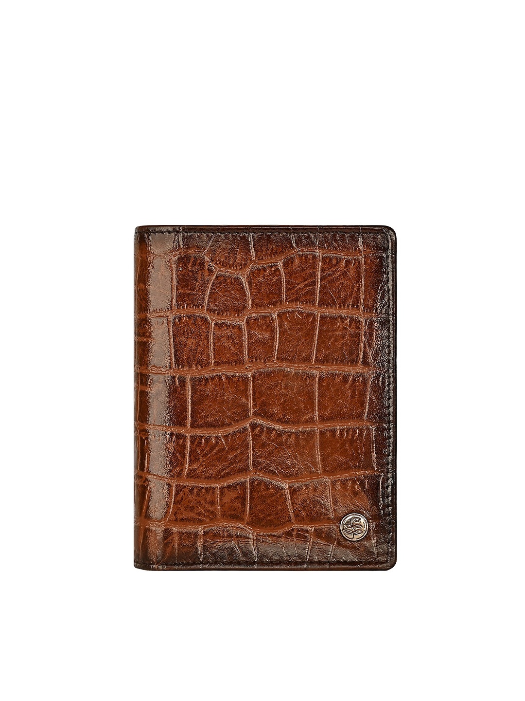 

Eske Men Delphine Textured Leather Two Fold Wallet, Tan