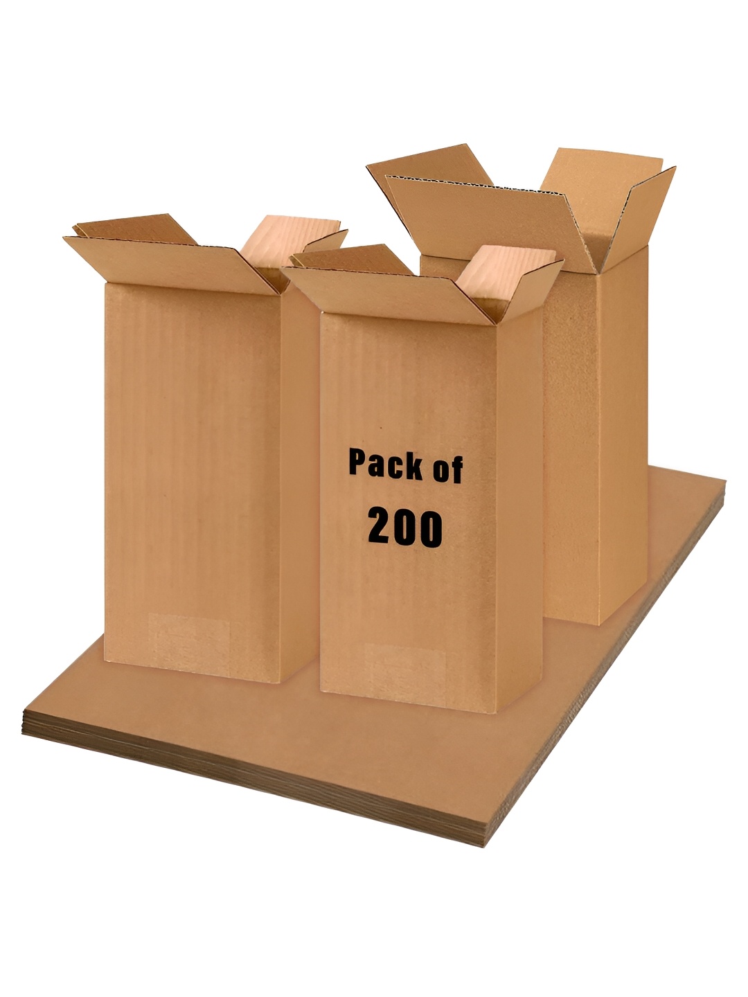 

Kuber Industries Brown 200 Pieces Corrugated Packing Storage Box