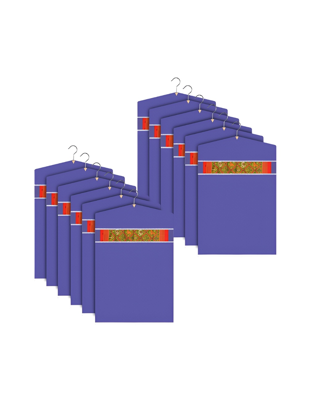 

Kuber Industries Purple 12 Pieces Reusable Suit Organisers