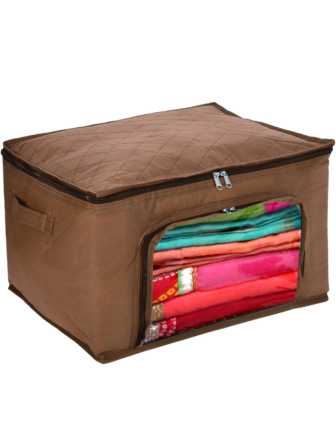 

Kuber Industries Brown Reusable Sweater Bag Organisers