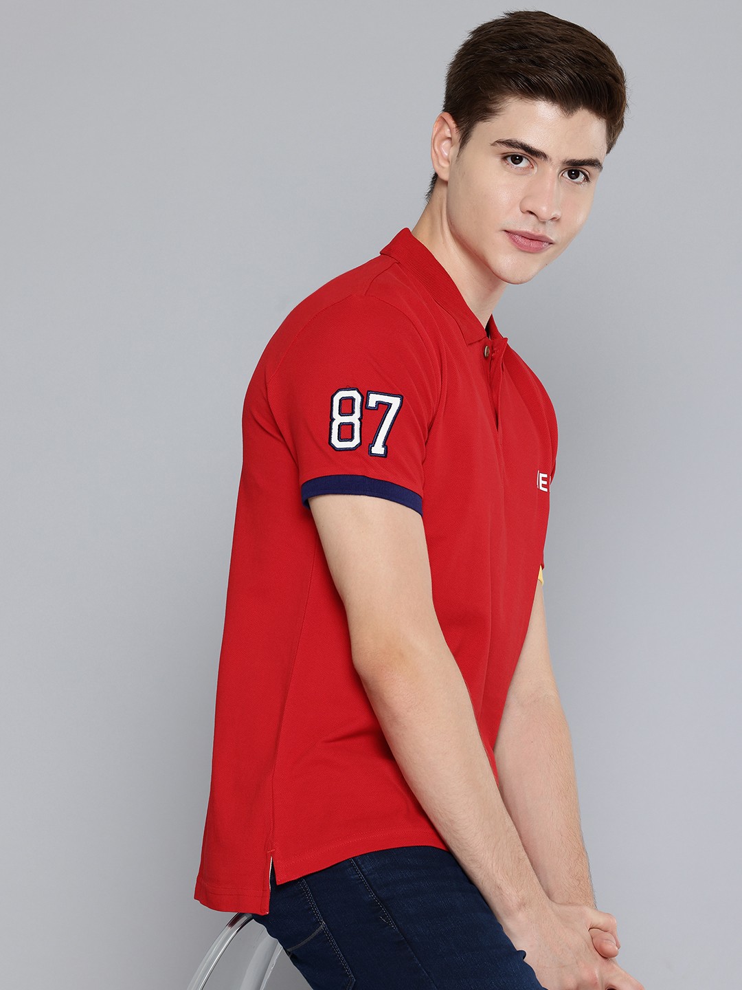 

Aeropostale Polo Collar Pure Cotton T-shirt, Red