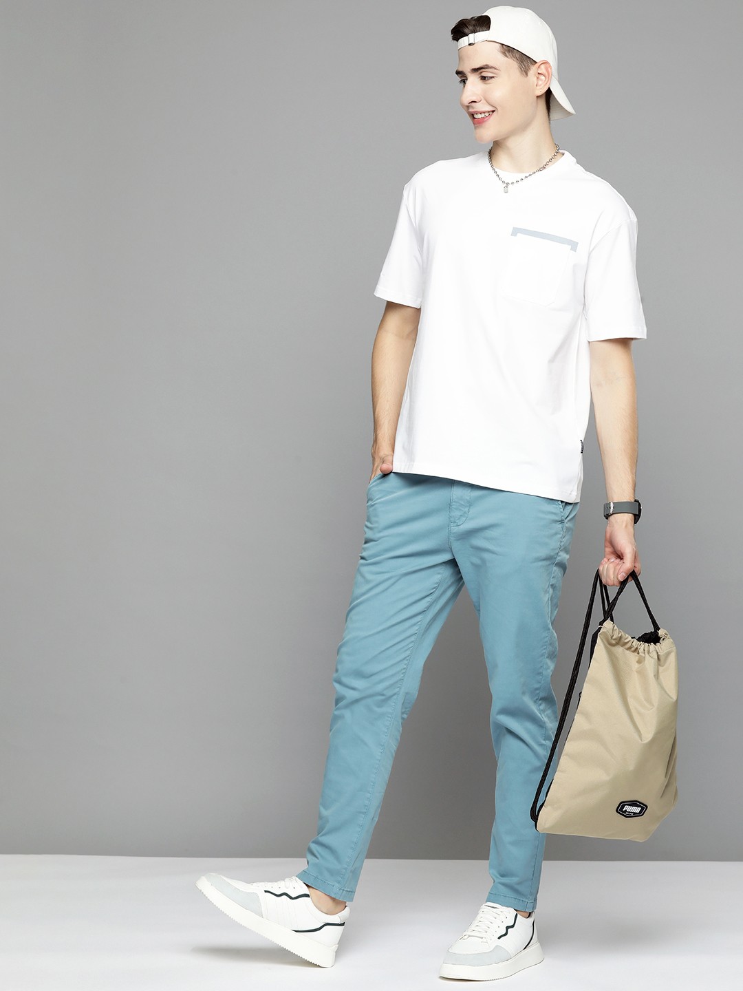 

Aeropostale Men Drop-Shoulder Sleeves T-shirt, White