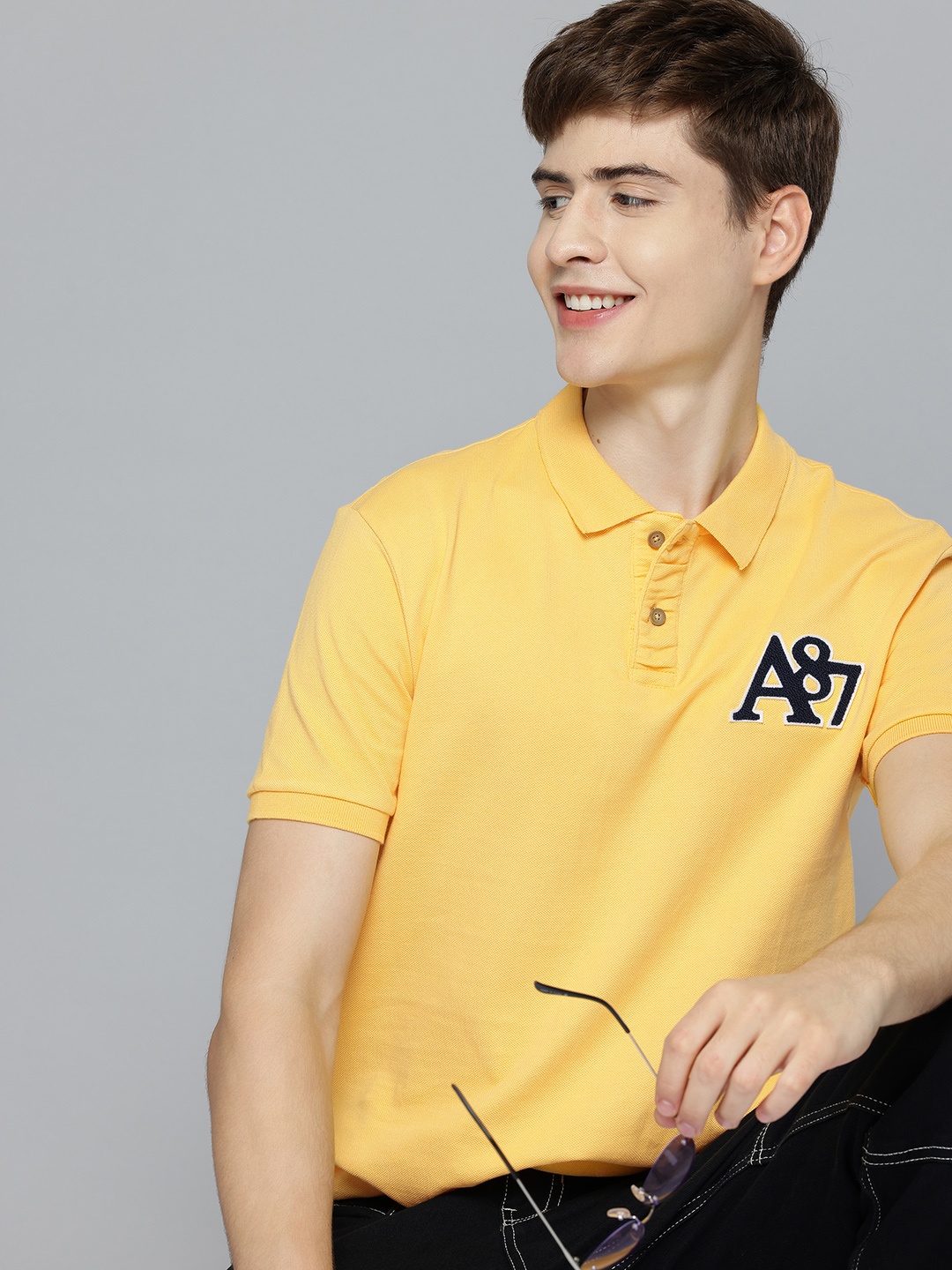 

Aeropostale Polo Collar Pure Cotton T-shirt, Yellow