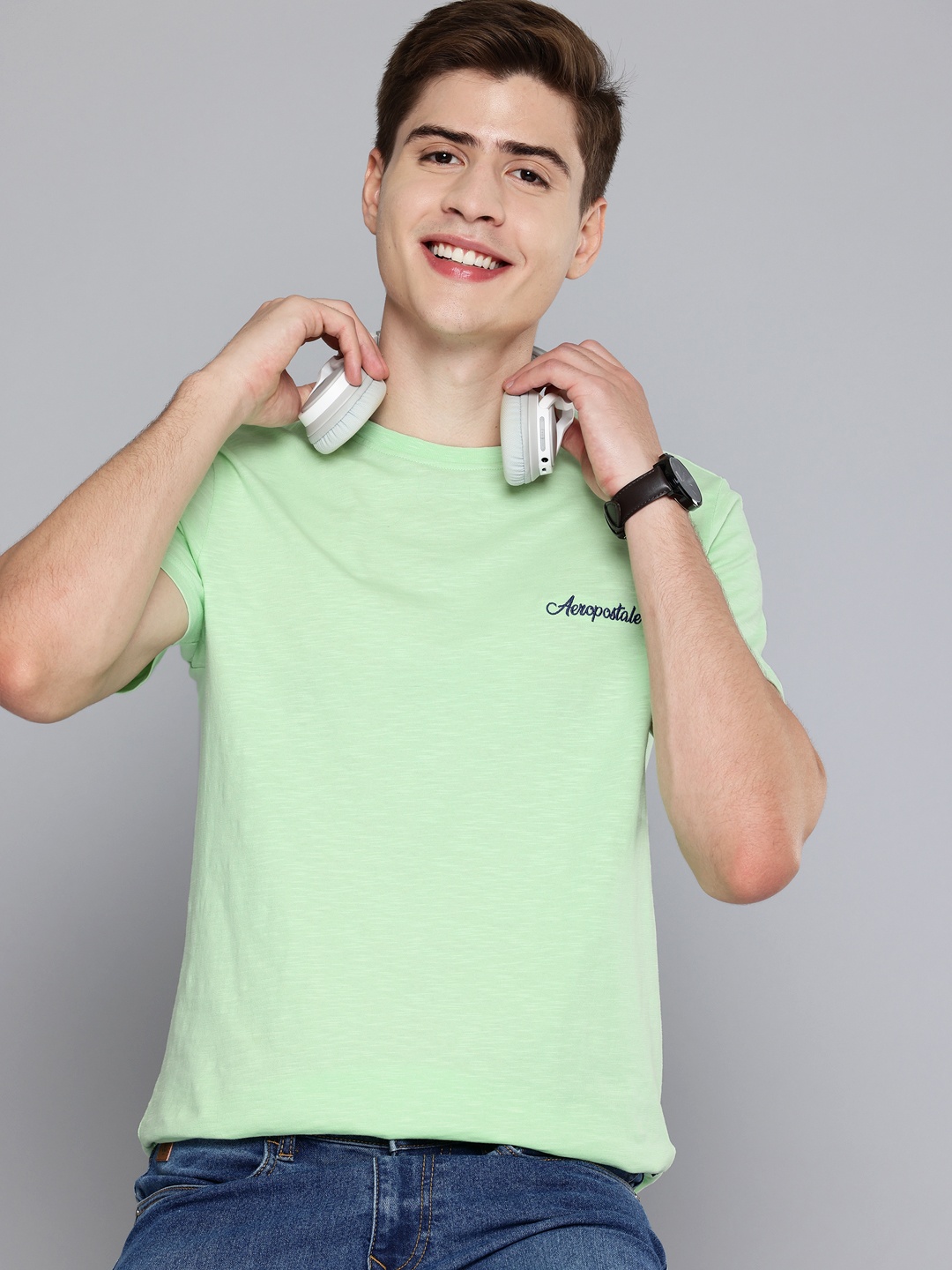 

Aeropostale Pure Cotton T-shirt, Green