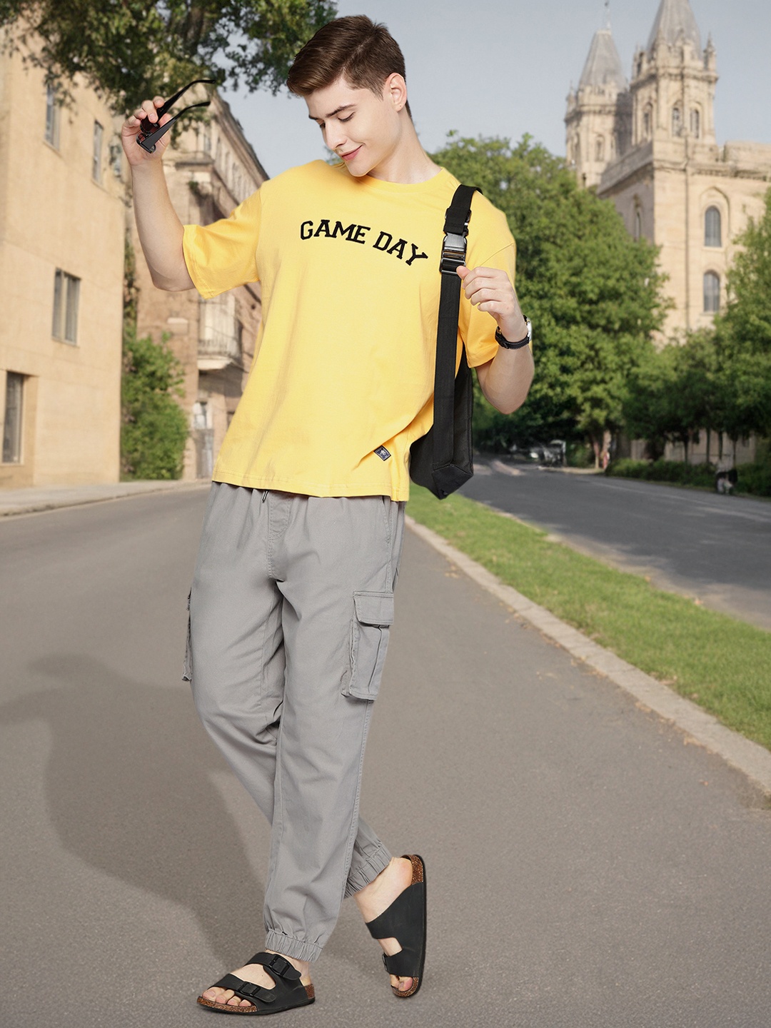 

Aeropostale Printed Relaxed Pure Cotton T-shirt, Yellow