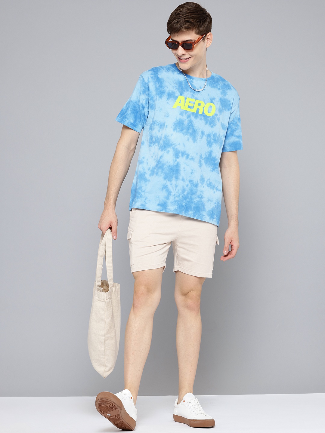 

Aeropostale Men Dyed Pure Cotton Relaxed Fit T-shirt, Blue