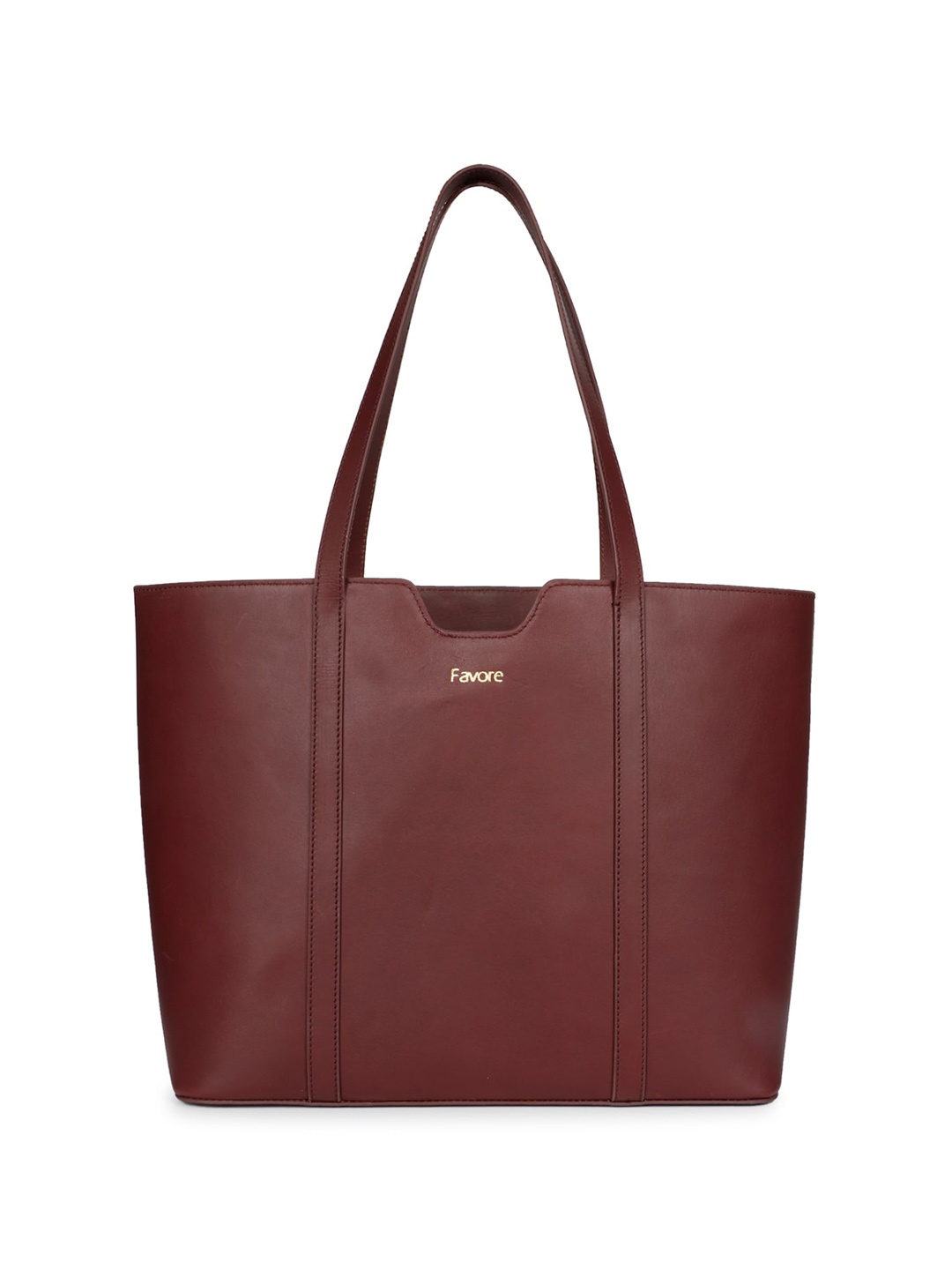 

Saint G Leather Oversized Structured Shoulder Bag, Maroon