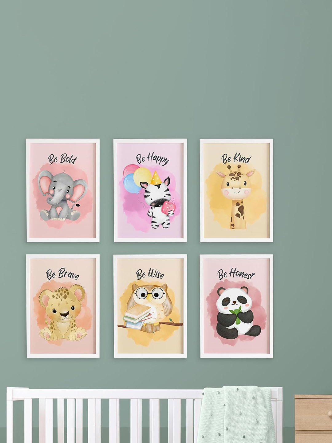 

Special You 6 Pieces Yellow & Pink Cartoon Printed Festive Decor