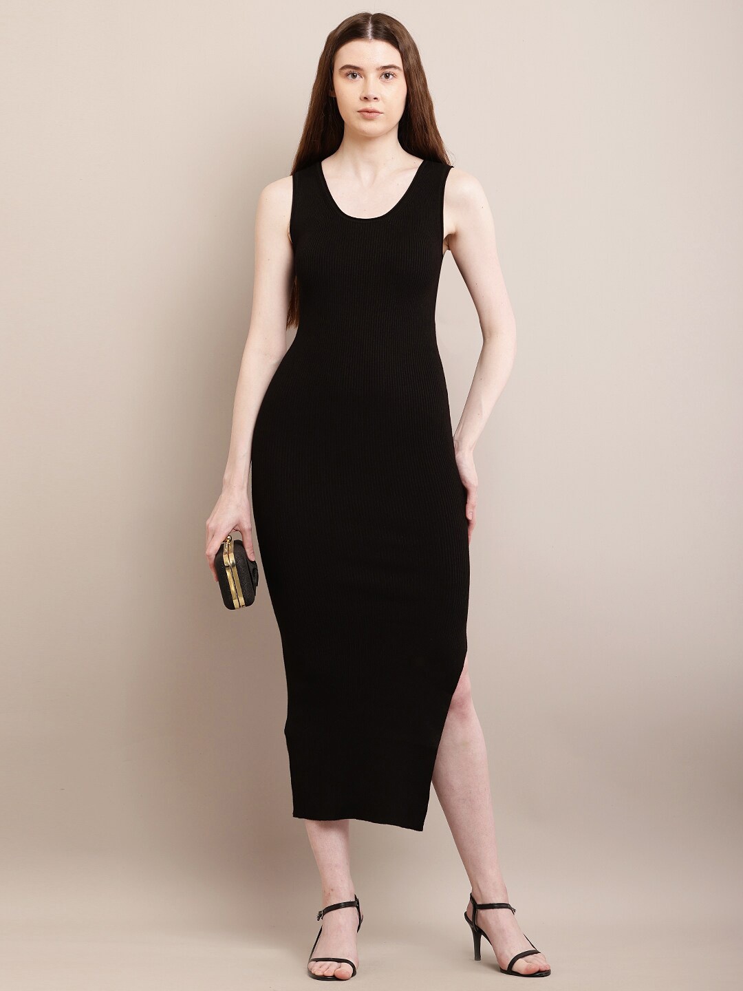 

NoBarr Bodycon Midi Dress, Black