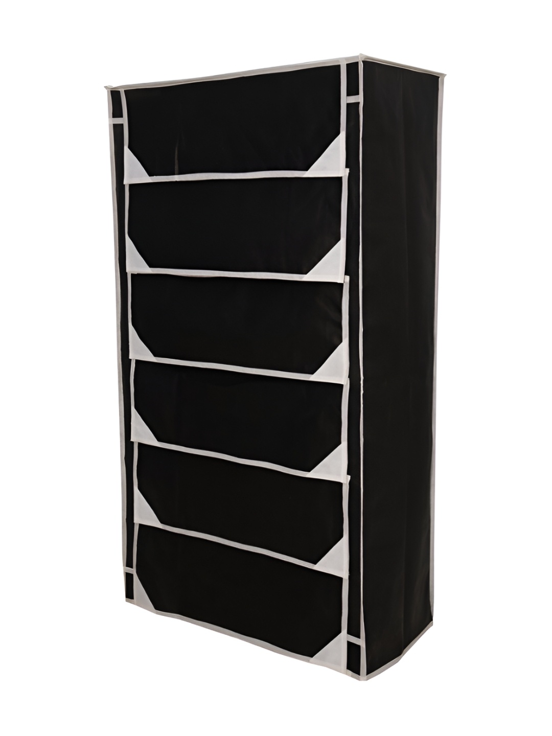 Pamworld Black 6-Tier Rectangle Shoe Rack
