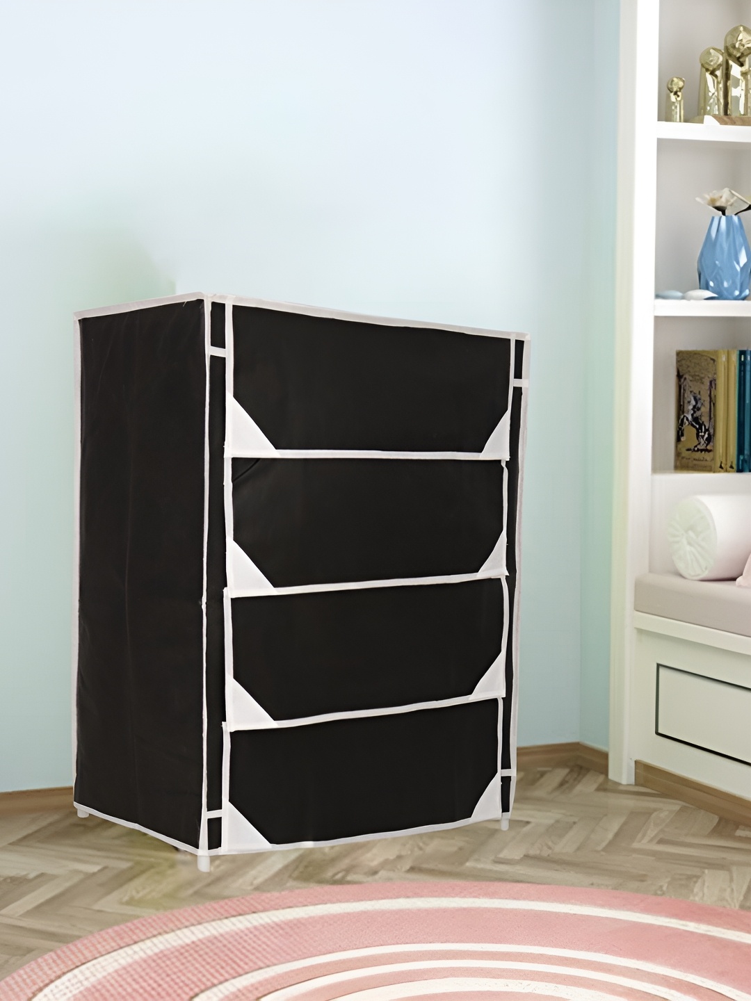 

Pamworld Black 4-Tier Rectangle Shoe Rack