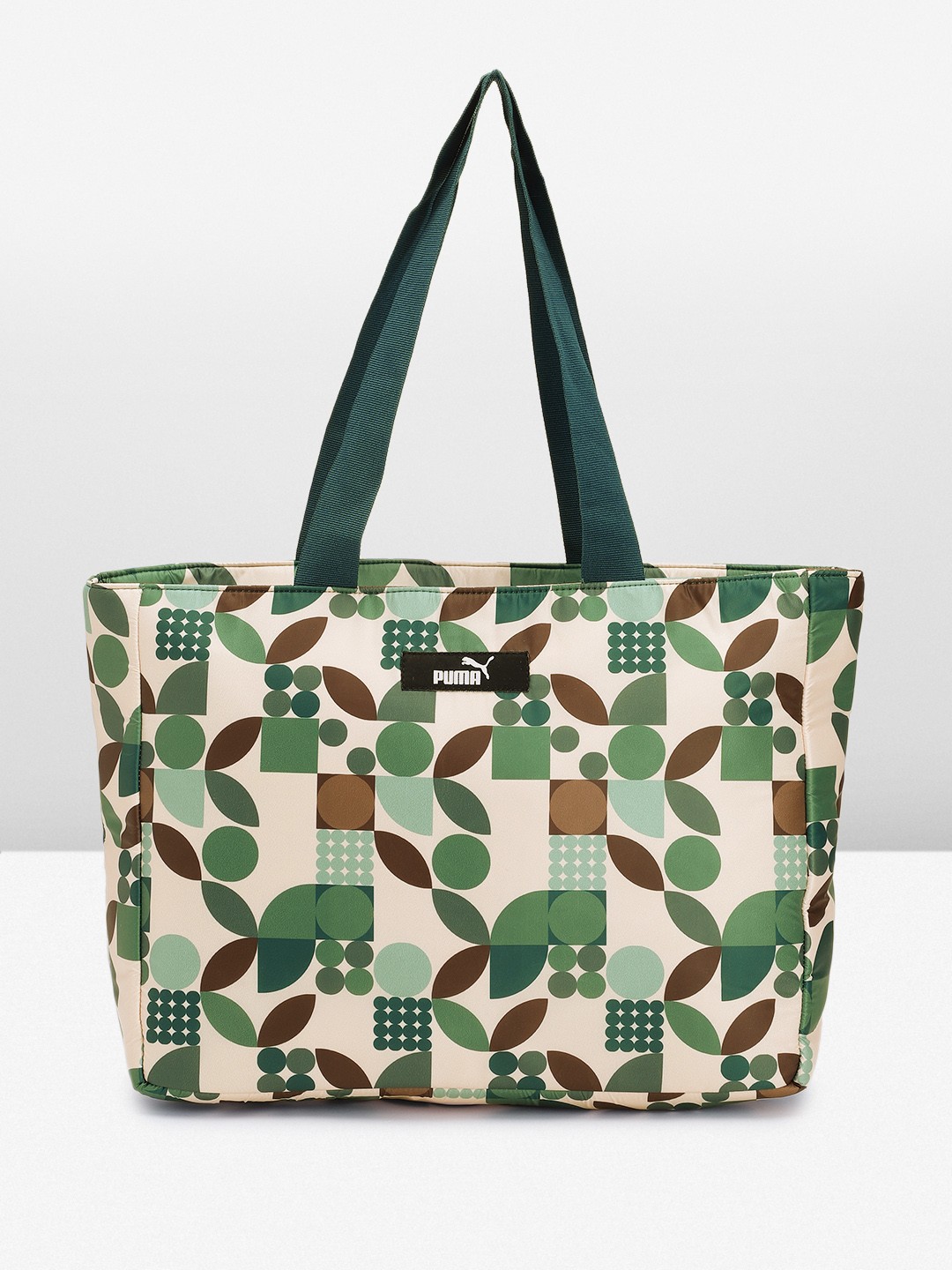 

Puma Geometric Printed Oversized Laptop Shoulder Bag, Green