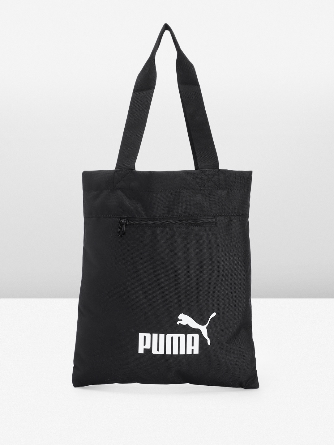 Puma Brand Logo Printed Shopper Bag, Black