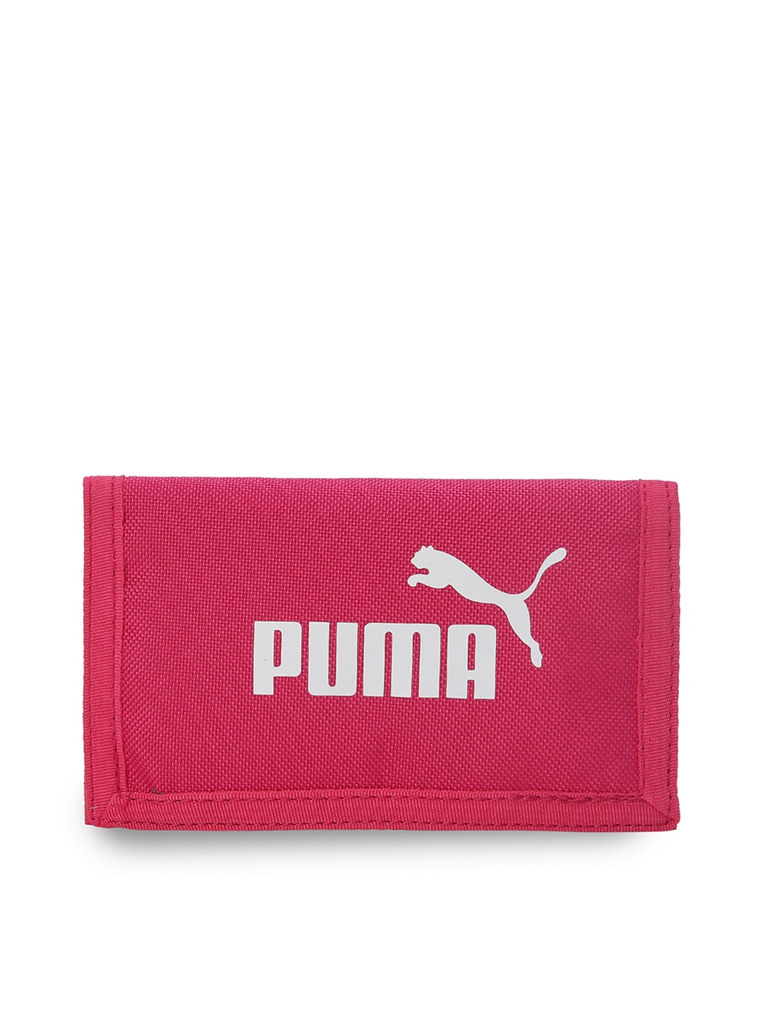 

Puma Unisex Brand Logo Printed Three Fold Wallet, Fuchsia